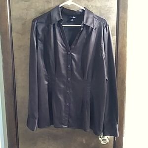 Brown career blouse